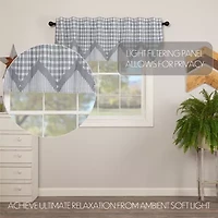 Vhc Brands Sawyer Plaid Layered Rod Pocket Valance