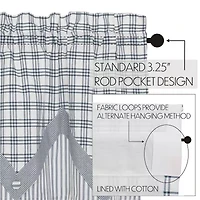 Vhc Brands Sawyer Plaid Layered Rod Pocket Valance