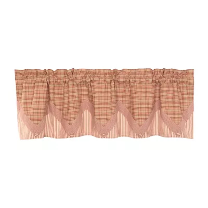 Vhc Brands Sawyer Plaid Layered Rod Pocket Valance