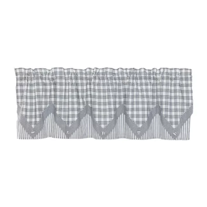 Vhc Brands Sawyer Plaid Layered Rod Pocket Valance