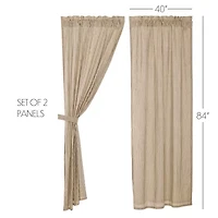 Vhc Brands Sawyer Ticking Rod Pocket Light-Filtering Set of 2 Curtain Panel