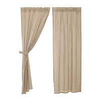 Vhc Brands Sawyer Ticking Rod Pocket Light-Filtering Set of 2 Curtain Panel