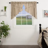 Vhc Brands Sawyer Ticking Prairie Swag Rod Pocket Valance