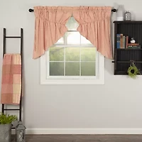 Vhc Brands Sawyer Ticking Prairie Swag Rod Pocket Valance