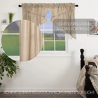 Vhc Brands Sawyer Ticking Prairie Swag Rod Pocket Valance