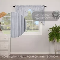 Vhc Brands Sawyer Ticking Prairie Swag Rod Pocket Valance