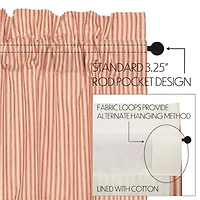 Vhc Brands Sawyer Ticking Prairie Swag Rod Pocket Valance