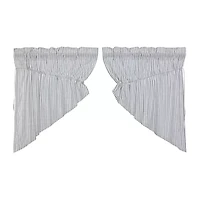 Vhc Brands Sawyer Ticking Prairie Swag Rod Pocket Valance