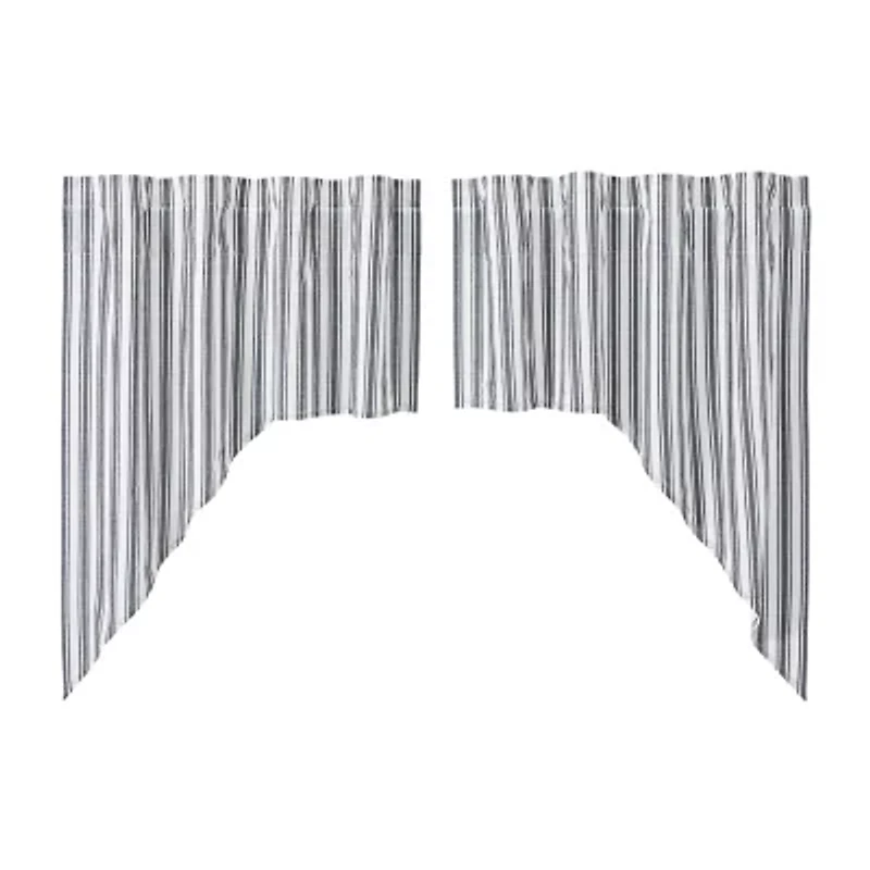 Vhc Brands Sawyer Ticking Swag Rod Pocket Valance