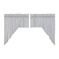 Vhc Brands Sawyer Ticking Swag Rod Pocket Valance