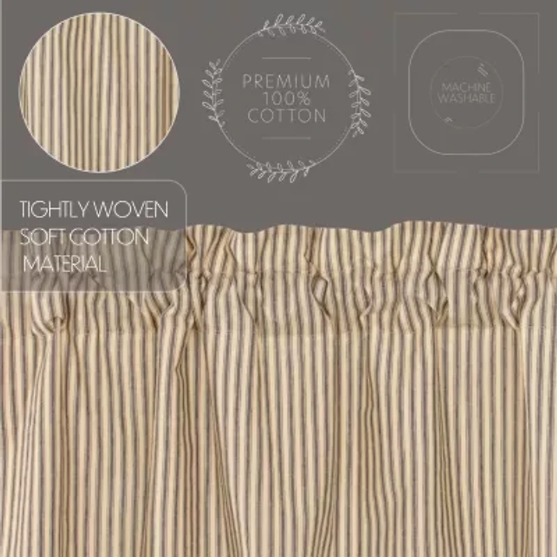 Vhc Brands Sawyer Ticking 2-pc. Rod Pocket Window Tier