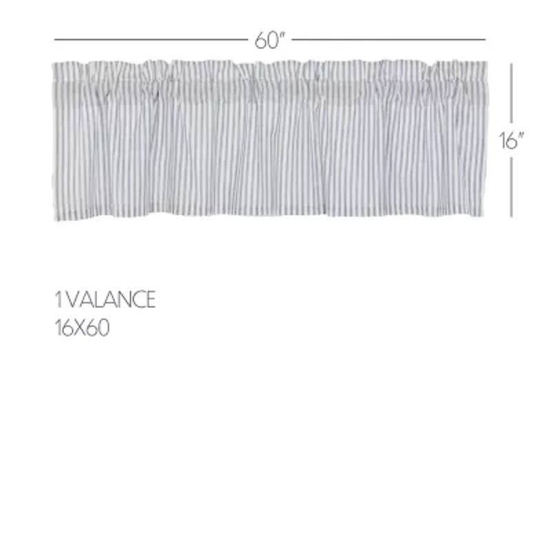 Vhc Brands Sawyer Ticking Rod Pocket Valance
