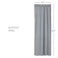 Vhc Brands Sawyer Ticking Rod Pocket Blackout Single Curtain Panel