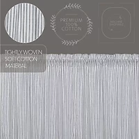 Vhc Brands Sawyer Ticking Rod Pocket Blackout Single Curtain Panel