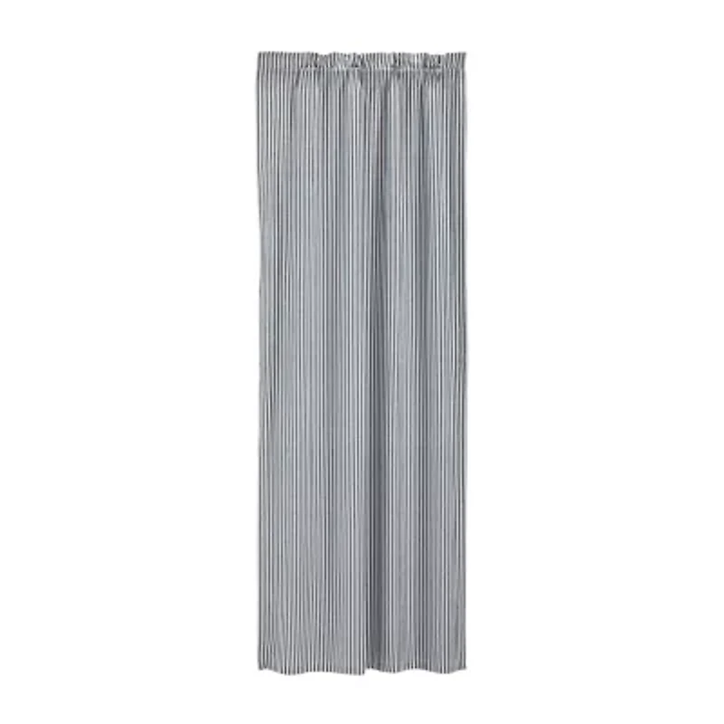 Vhc Brands Sawyer Ticking Rod Pocket Blackout Single Curtain Panel