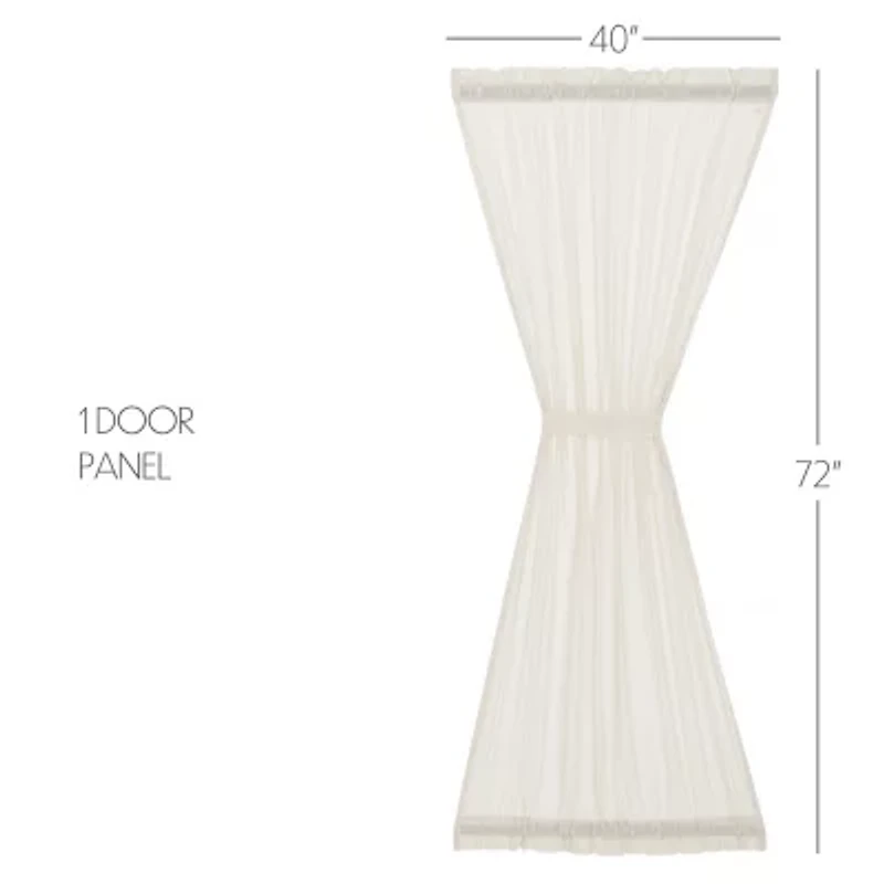 Vhc Brands Tobacco Cloth Sheer Rod Pocket Single Door Panel Curtain