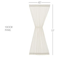 Vhc Brands Tobacco Cloth Sheer Rod Pocket Single Door Panel Curtain