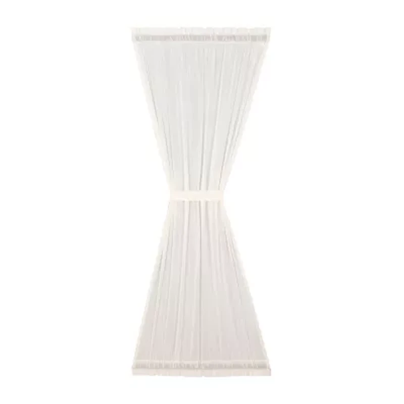 Vhc Brands Tobacco Cloth Sheer Rod Pocket Single Door Panel Curtain