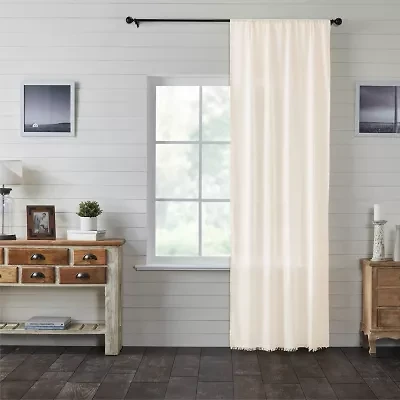 Vhc Brands Tobacco Cloth Rod Pocket Sheer Single Curtain Panel