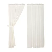 Vhc Brands Tobacco Cloth Rod Pocket Sheer Set of 2 Curtain Panel