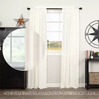 Vhc Brands Tobacco Cloth Rod Pocket Sheer Set of 2 Curtain Panel