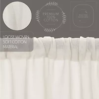 Vhc Brands Tobacco Cloth Prairie Rod Pocket Sheer Set of 2 Curtain Panel