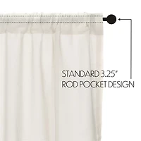 Vhc Brands Tobacco Cloth Prairie Rod Pocket Sheer Set of 2 Curtain Panel