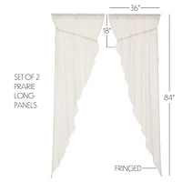 Vhc Brands Tobacco Cloth Prairie Rod Pocket Sheer Set of 2 Curtain Panel