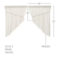 Vhc Brands Tobacco Cloth Prairie Swag Rod Pocket Tailored Valance