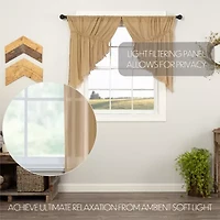 Vhc Brands Tobacco Cloth Prairie Swag Rod Pocket Tailored Valance