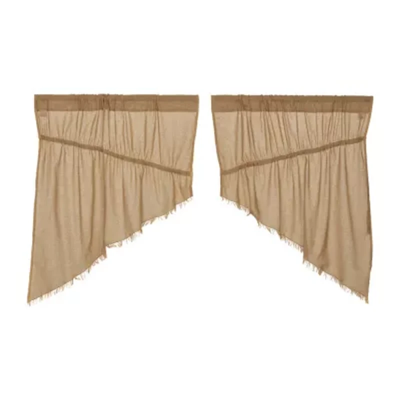Vhc Brands Tobacco Cloth Prairie Swag Rod Pocket Tailored Valance