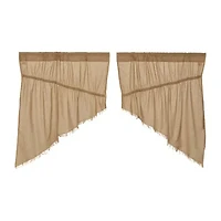 Vhc Brands Tobacco Cloth Prairie Swag Rod Pocket Tailored Valance