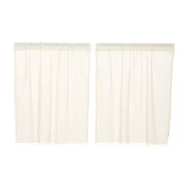 Vhc Brands Tobacco Cloth 2-pc. Rod Pocket Window Tier