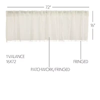 Vhc Brands Tobacco Cloth Patchwork Rod Pocket Tailored Valance