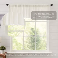 Vhc Brands Tobacco Cloth Patchwork Rod Pocket Tailored Valance
