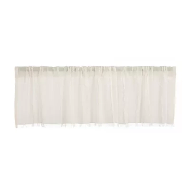 Vhc Brands Tobacco Cloth Patchwork Rod Pocket Valance