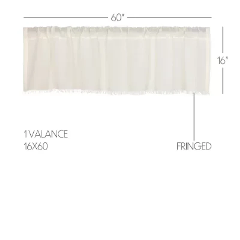 Vhc Brands Tobacco Cloth Rod Pocket Valance
