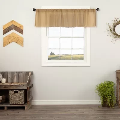 Vhc Brands Tobacco Cloth Rod Pocket Tailored Valance