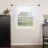 Vhc Brands Ruffled Sheer Swag Rod Pocket Tailored Valance