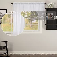 Vhc Brands Ruffled Sheer Swag Rod Pocket Tailored Valance