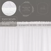 Vhc Brands Ruffled Sheer Swag Rod Pocket Tailored Valance