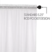 Vhc Brands Ruffled Sheer Swag Rod Pocket Tailored Valance