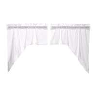 Vhc Brands Ruffled Sheer Swag Rod Pocket Tailored Valance