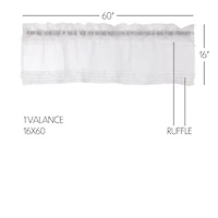 Vhc Brands Ruffled Sheer Rod Pocket Valance