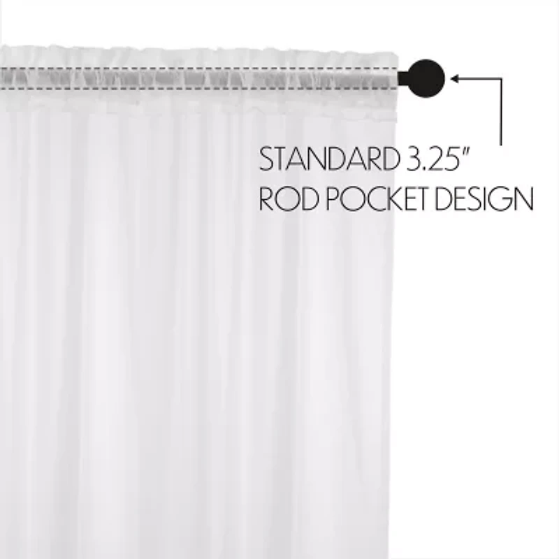 Vhc Brands Ruffled Sheer Rod Pocket Valance