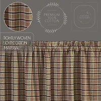 Vhc Brands Wyatt Plaid Prairie Swag Rod Pocket Tailored Valance