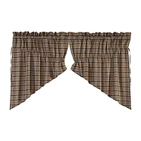 Vhc Brands Wyatt Plaid Prairie Swag Rod Pocket Tailored Valance