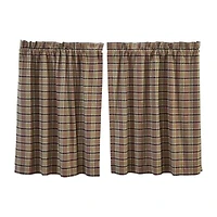 Vhc Brands Wyatt Plaid 2-pc. Rod Pocket Window Tier