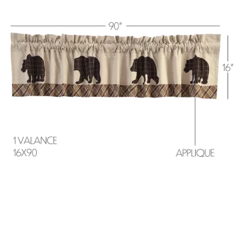 Vhc Brands Wyatt Bear Rod Pocket Tailored Valance