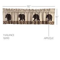 Vhc Brands Wyatt Bear Rod Pocket Tailored Valance